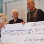 Rotary Bursary Endowment Fund Donation November 24, 2010